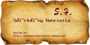 Sárkány Henrietta névjegykártya